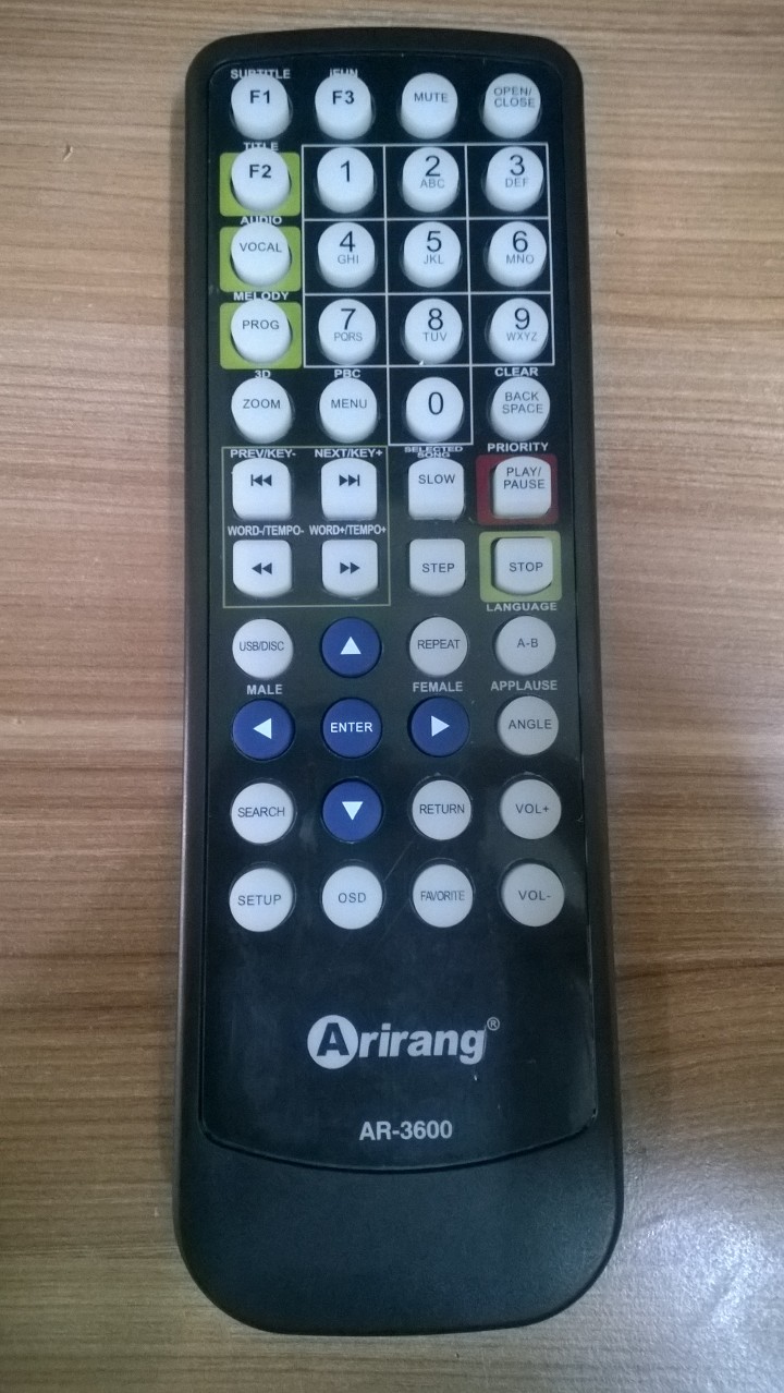 arirang remote ar-3600 và 3600 deluxe